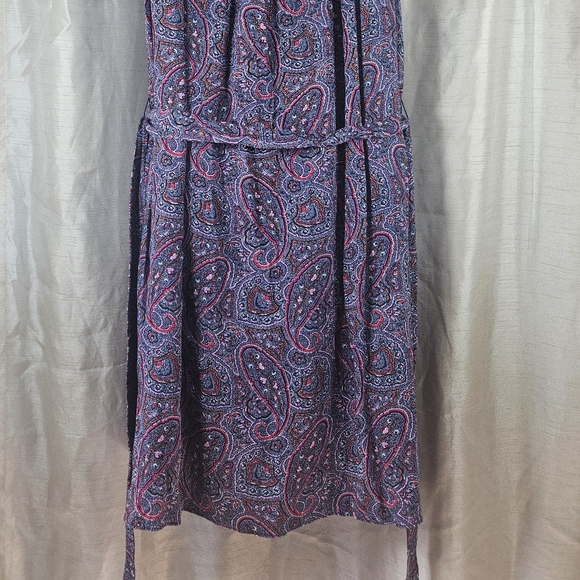 NWOT Gap red purple floral shirred swing dress Womens Medium - Picture 6 of 11
